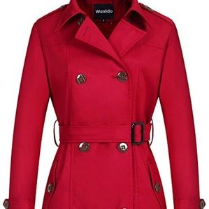 Red trench coat, XL
